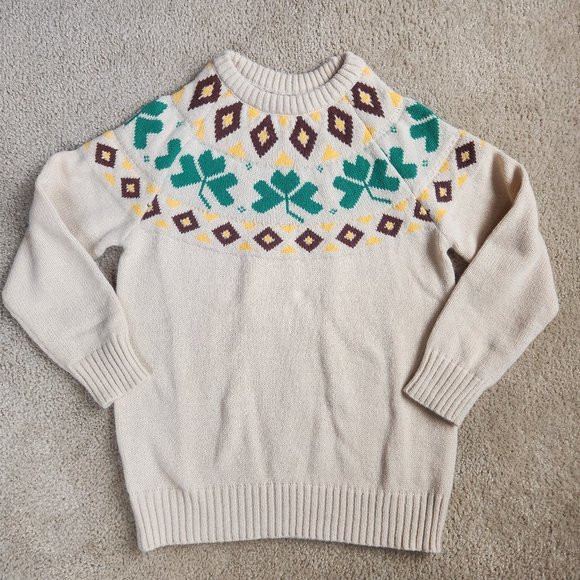 Sweaters - New Shamrock Clover Fair Isle Sweater